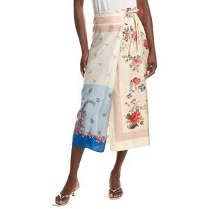 Max Mara Womens Weekend  Peggi Silk Midi Skirt, Beige